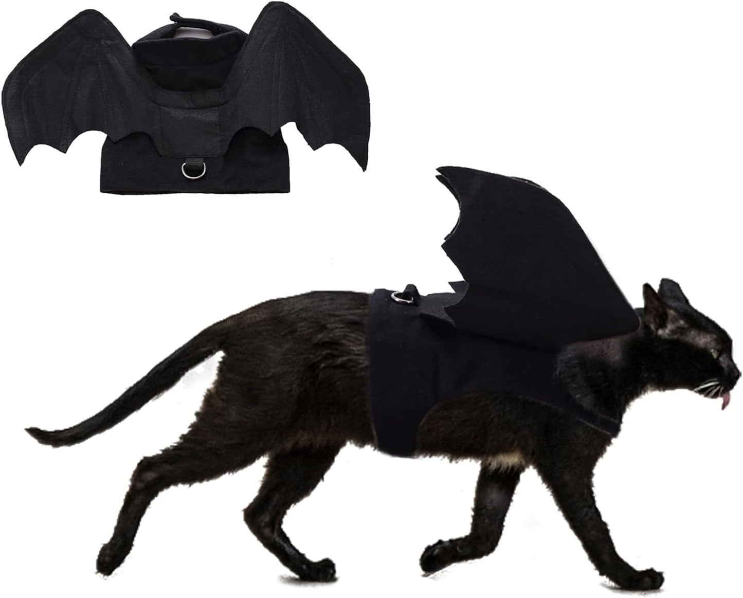 Halloween Bat Wings Costume for Dogs and Cats - Medium Pet Costume for Halloween Celebrations