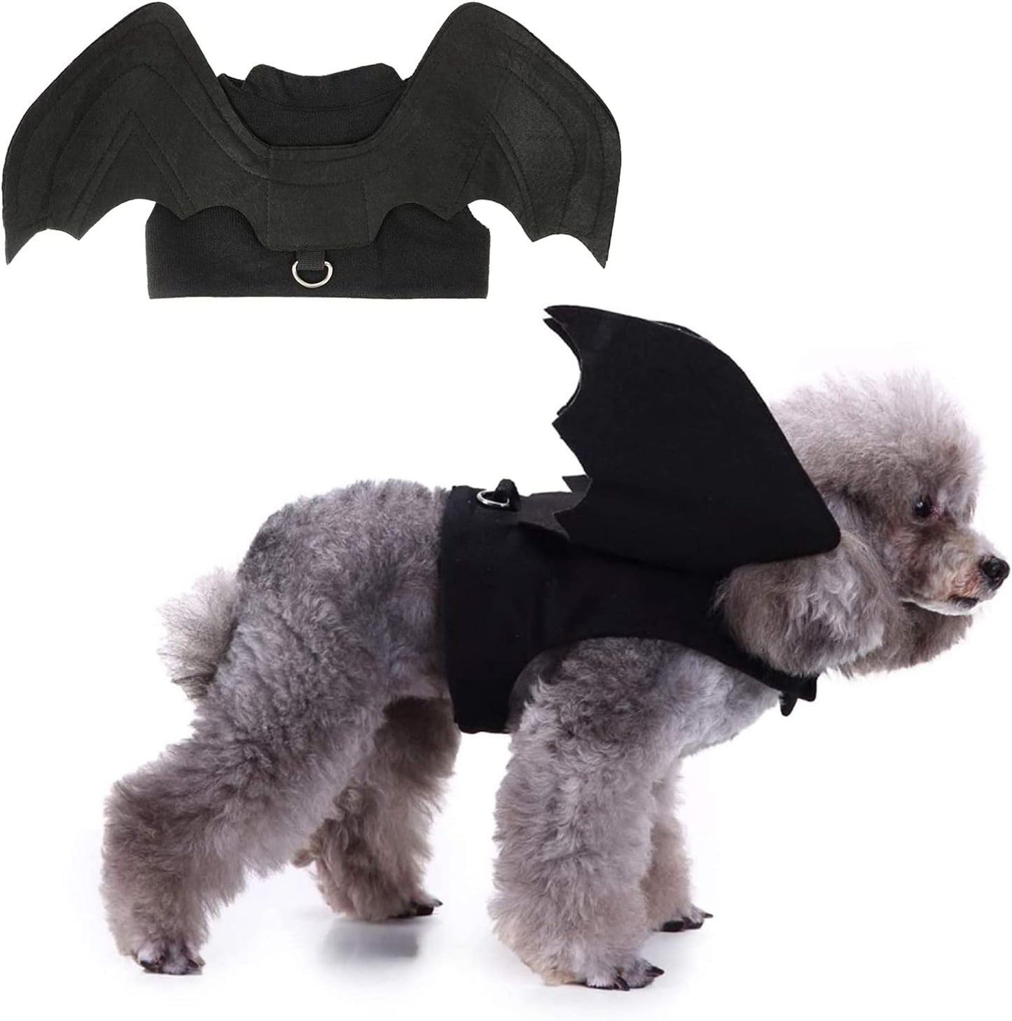 Halloween Bat Wings Costume for Dogs and Cats - Medium Pet Costume for Halloween Celebrations