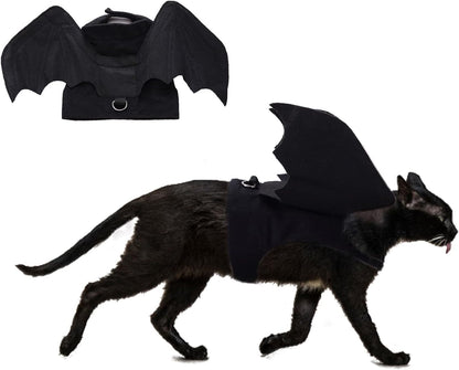 Halloween Bat Wings Costume for Dogs and Cats - Medium Pet Costume for Halloween Celebrations